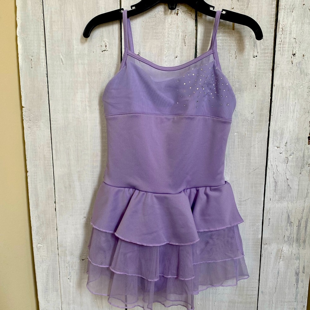 Girls Lavender Ruffled Leotard